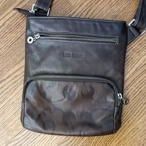 Naor Jacoby Leather Crossbody Purse W 8.5" L 9.5"